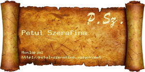 Petul Szerafina névjegykártya
